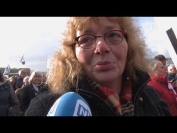 Demonstratie lelystad laagvliegroutes West Friesland