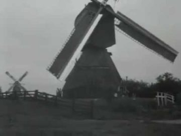 Electriciteit opwekken in molen Wervershoof (1955)