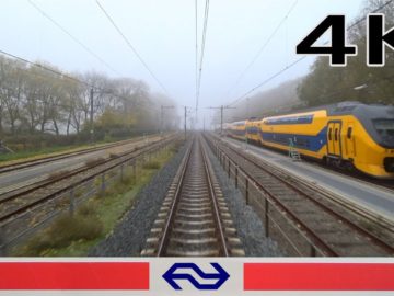 foggy morning train ride 4K CABVIEW HOLLAND Enkhuizen – Amsterdam VIRM 16nov 2018