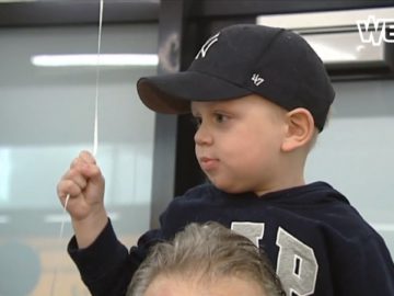 Zieke Nathaniël als held ontvangen